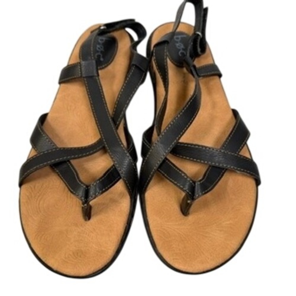 b.o.c. Strappy Thong Sandals Black Comfort‎ Slingback Strappy Women's Size 11M